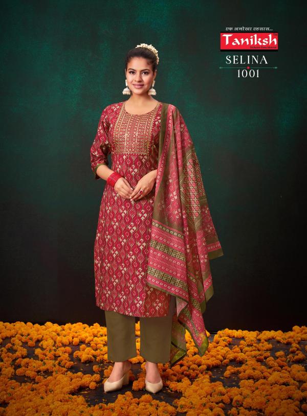 Taniksh Selina Vol 01 Muslin Printed Kurti Bottom With Dupatta